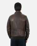 Bomber in pelle da uomo - Leo | Leather Trend