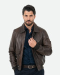 Bomber in pelle da uomo - Leo | Leather Trend
