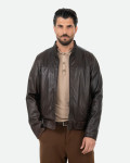 Men's Dark Brown Leather Jacket – Vidal | Leather Trend