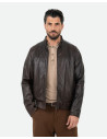 Men's Dark Brown Leather Jacket – Vidal | Leather Trend