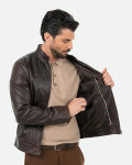 Giacca in Pelle Testa di Moro Uomo – Vidal | Leather Trend
