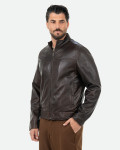 Giacca in Pelle Testa di Moro Uomo – Vidal | Leather Trend