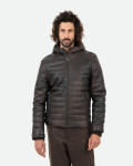 Men's Dark Brown Leather Down Jacket - Rio | Leather Trend