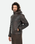 Piumino in pelle da uomo testa di moro - Rio | Leather Trend