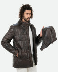 Men's leather down jacket - Marek | Leather Trend