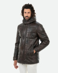 Men's leather down jacket - Marek | Leather Trend