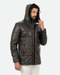 Men's leather down jacket - Marek | Leather Trend