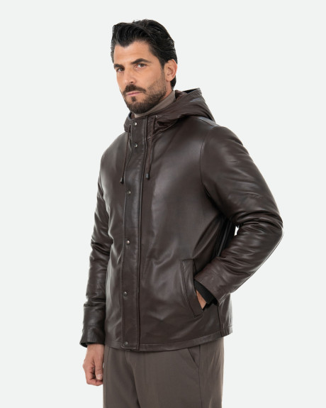 Men's leather down jacket - Benny | Leather Trend 2