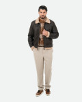 Giacca in nabuk con interno effetto shearling | Leather Trend