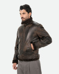 Men's leather and shearling jacket - Francesco | Leather Trend