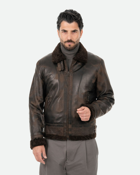 Giacca in pelle e montone da uomo - Francesco | Leather Trend 2