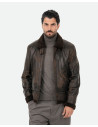 Men's leather and shearling jacket - Francesco | Leather Trend
