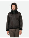 Men's nubuck and shearling jacket - Francesco | Leather Trend