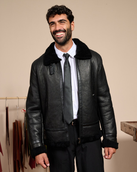 Giacca in montone da uomo - Franco | Leather Trend