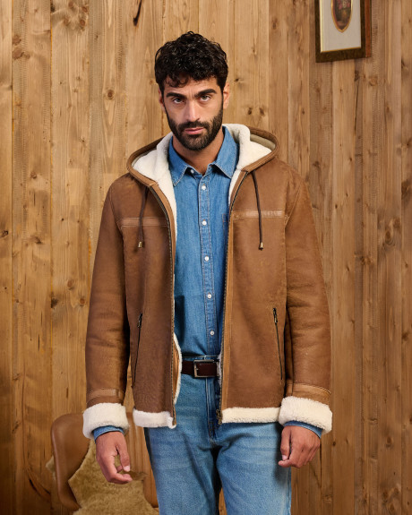Giacca in pelle e montone da uomo - James | Leather Trend