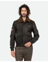 Bomber in Nabuk e Montone Testa di Moro - Dante | Leather Trend