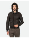Nubuck Leather Bomber Jacket - Leo | Leather Trend