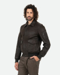 Bomber in nabuk da uomo - Leo | Leather Trend