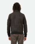 Nubuck Leather Bomber Jacket - Leo | Leather Trend