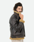 Men's leather and shearling jacket - Francesco | Leather Trend