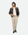 Men's leather and shearling jacket - Francesco | Leather Trend
