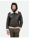 Men's leather and shearling jacket - Francesco | Leather Trend