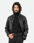 Giacca in Pelle Nera Uomo – Vidal | Leather Trend