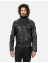 Giacca in Pelle Nera Uomo – Vidal | Leather Trend