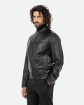 Giacca in Pelle Nera Uomo – Vidal | Leather Trend