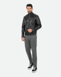 Giacca in pelle uomo nera – U08 | Leather Trend