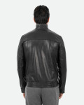 Men's Black Leather Jacket – U08 | Leather Trend