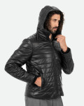 Piumino in pelle da uomo nero - Rio | Leather Trend