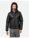 Piumino in pelle da uomo nero - Rio | Leather Trend