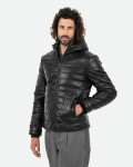 Piumino in pelle da uomo nero - Rio | Leather Trend