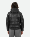 Piumino in pelle da uomo nero - Rio | Leather Trend