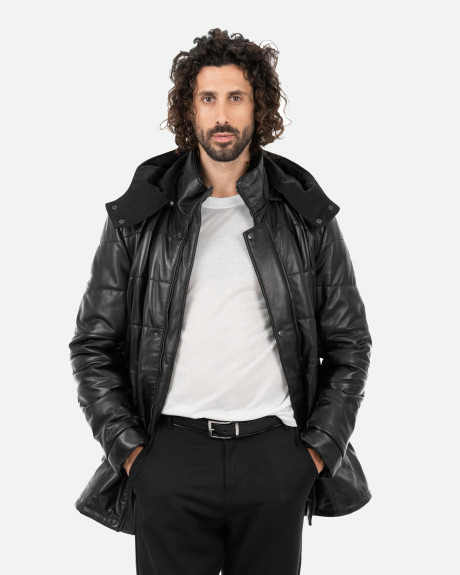 Men's leather down jacket - Marek | Leather Trend 2