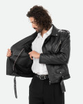 Men's Black Leather Three-Pocket Perfecto - Armando | Leather Trend