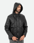 Men's Leather Down Jacket - Benny | Leather Trend