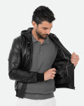 Bomber in Pelle Nero da Uomo - Napoli | Leather Trend
