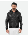 Bomber in Pelle Nero da Uomo - Napoli | Leather Trend