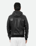 Bomber in Pelle Nero da Uomo - Napoli | Leather Trend