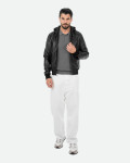 Men's Black Leather Bomber Jacket - Napoli | Leather Trend