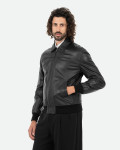 Bomber in Pelle da Uomo Nero - Fonzie | Leather Trend