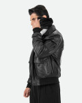 Men's Leather and Shearling Bomber Jacket - Leo | Leather Trend