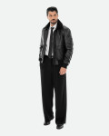 Bomber in pelle e montone da uomo - Leo | Leather Trend