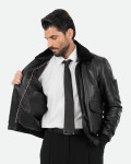 Bomber in pelle e montone da uomo - Leo | Leather Trend