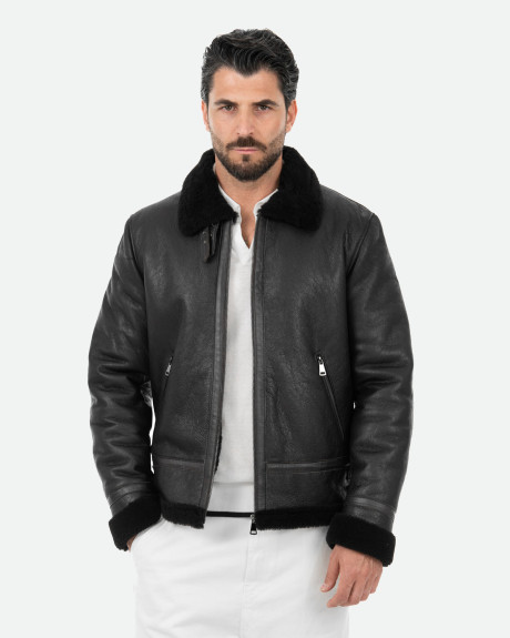 Men's shearling jacket - Franco | Leather Trend