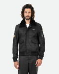 Nubuck and Shearling Bomber Jacket - Dante | Leather Trend