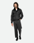 Nubuck and Shearling Bomber Jacket - Dante | Leather Trend