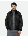 Men's nubuck and shearling jacket - Francesco | Leather Trend